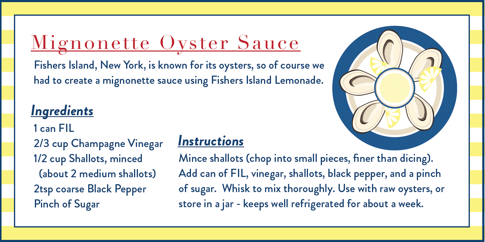 mignonette oyster sauce recipe